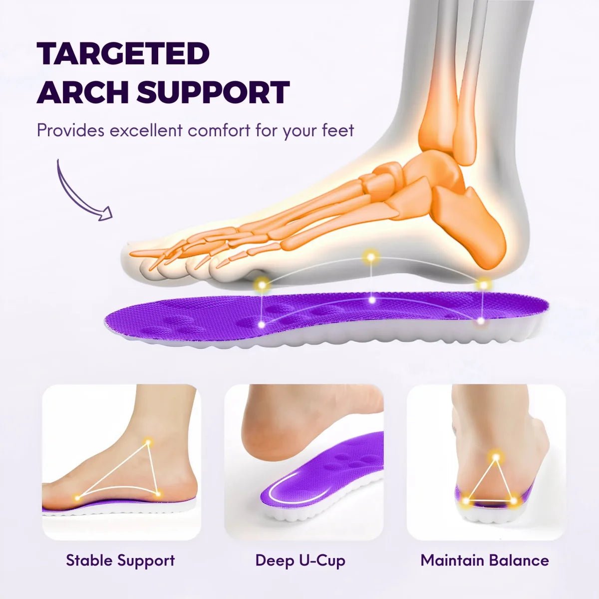 Pain Relief Massage Insoles - Omega Walk - omegax-Black-35-36
